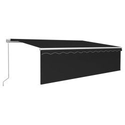 vidaXL Gelenkarmmarkise mit Rollo 5x3 m Anthrazit