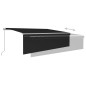 vidaXL Gelenkarmmarkise mit Rollo 5x3 m Anthrazit vidaXL Gelenkarmmarkise mit Rollo 5x3 m Anthrazit