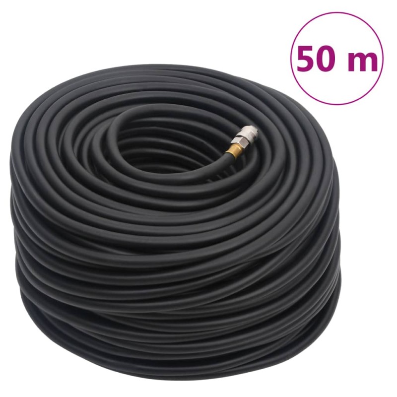 vidaXL Hybrid-Luftschlauch Schwarz 0,6" 50 m Gummi und PVC vidaXL Hybrid-Luftschlauch Schwarz 0,6" 50 m Gummi und PVC