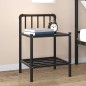 vidaXL Nachttisch Schwarz 45x34,5x62,5 cm Metall und Glas vidaXL Nachttisch Schwarz 45x34,5x62,5 cm Metall und Glas