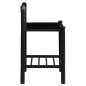 vidaXL Nachttisch Schwarz 45x34,5x62,5 cm Metall und Glas vidaXL Nachttisch Schwarz 45x34,5x62,5 cm Metall und Glas