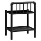 vidaXL Nachttisch Schwarz 45x34,5x62,5 cm Metall und Glas vidaXL Nachttisch Schwarz 45x34,5x62,5 cm Metall und Glas