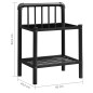 vidaXL Nachttisch Schwarz 45x34,5x62,5 cm Metall und Glas vidaXL Nachttisch Schwarz 45x34,5x62,5 cm Metall und Glas