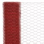 vidaXL Drahtzaun Stahl mit PVC-Beschichtung 25x1,5 m Rot vidaXL Drahtzaun Stahl mit PVC-Beschichtung 25x1,5 m Rot