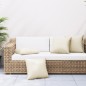 Zierkissen 4 Stk. Creme 60x60 cm Stoff Zierkissen 4 Stk. Creme 60x60 cm Stoff
