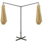 vidaXL Doppel-Sonnenschirm mit Stahlmast Taupe 600 cm vidaXL Doppel-Sonnenschirm mit Stahlmast Taupe 600 cm