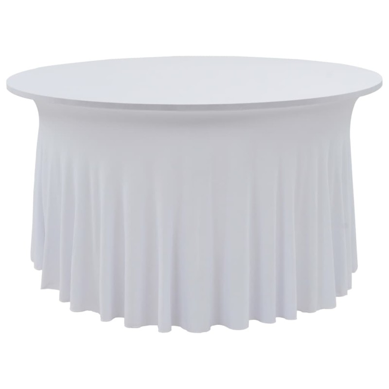 vidaXL 2 Stück Stretch-Tischdecken mit Rand Weiß 180 x 74 cm vidaXL 2 Stück Stretch-Tischdecken mit Rand Weiß 180 x 74 cm