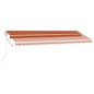 vidaXL Standmarkise Automatisch 500x350 cm Orange & Braun vidaXL Standmarkise Automatisch 500x350 cm Orange & Braun