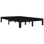 vidaXL Massivholzbett Schwarz Kiefer 120x200 cm vidaXL Massivholzbett Schwarz Kiefer 120x200 cm