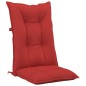 Gartenstuhlauflagen für Hochlehner 6 Stk. Rot 120x50x7 cm Stoff Gartenstuhlauflagen für Hochlehner 6 Stk. Rot 120x50x7 cm Stoff