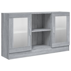 vidaXL Vitrinenschrank Grau Sonoma 120x30,5x70 cm Holzwerkstoff