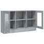 vidaXL Vitrinenschrank Grau Sonoma 120x30,5x70 cm Holzwerkstoff vidaXL Vitrinenschrank Grau Sonoma 120x30,5x70 cm Holzwerkstoff