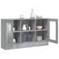 vidaXL Vitrinenschrank Grau Sonoma 120x30,5x70 cm Holzwerkstoff vidaXL Vitrinenschrank Grau Sonoma 120x30,5x70 cm Holzwerkstoff