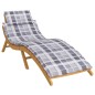 Sonnenliegen-Auflage Grau Karomuster 186x58x3 cm Oxford-Gewebe Sonnenliegen-Auflage Grau Karomuster 186x58x3 cm Oxford-Gewebe