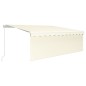 vidaXL Gelenkarmmarkise mit Rollo 4x3 m Creme vidaXL Gelenkarmmarkise mit Rollo 4x3 m Creme