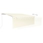 vidaXL Gelenkarmmarkise mit Rollo 4x3 m Creme vidaXL Gelenkarmmarkise mit Rollo 4x3 m Creme