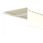 vidaXL Gelenkarmmarkise mit Rollo 4x3 m Creme vidaXL Gelenkarmmarkise mit Rollo 4x3 m Creme