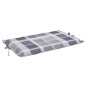 Sonnenliegen-Auflage Grau Karomuster 186x58x3 cm Oxford-Gewebe Sonnenliegen-Auflage Grau Karomuster 186x58x3 cm Oxford-Gewebe