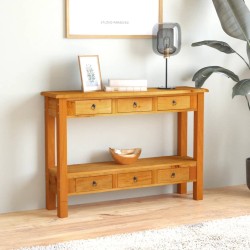 vidaXL Konsolentisch mit Schubladen 110x30x75 cm Mahagoniholz