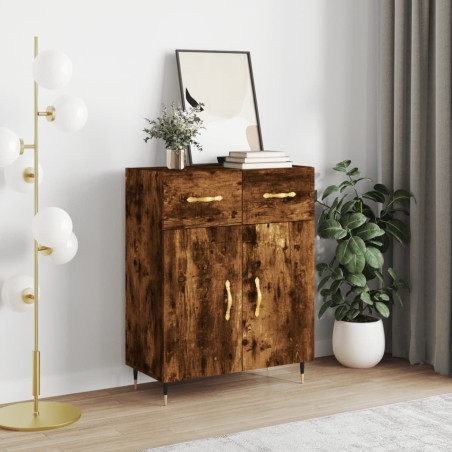 vidaXL Sideboard Räuchereiche 69,5x34x90 cm Holzwerkstoff