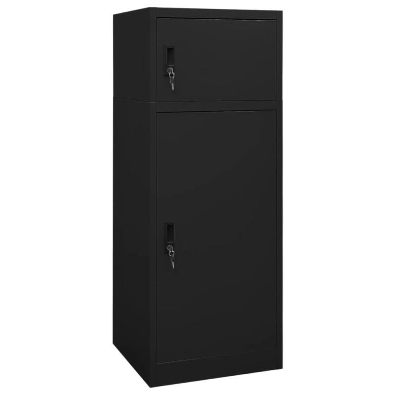 vidaXL Sattelschrank Schwarz 53x53x140 cm Stahl vidaXL Sattelschrank Schwarz 53x53x140 cm Stahl