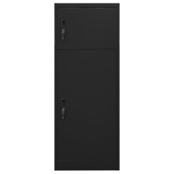 vidaXL Sattelschrank Schwarz 53x53x140 cm Stahl   