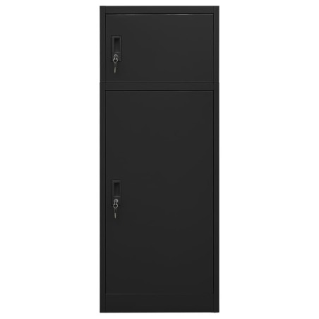 vidaXL Sattelschrank Schwarz 53x53x140 cm Stahl   