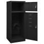 vidaXL Sattelschrank Schwarz 53x53x140 cm Stahl vidaXL Sattelschrank Schwarz 53x53x140 cm Stahl