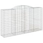 vidaXL Gabione mit Hochbogen 300x50x160/180 cm Verzinktes Eisen vidaXL Gabione mit Hochbogen 300x50x160/180 cm Verzinktes Eisen