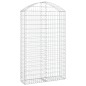 vidaXL Gabione mit Hochbogen 100x30x160/180 cm Verzinktes Eisen vidaXL Gabione mit Hochbogen 100x30x160/180 cm Verzinktes Eisen