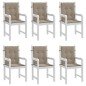 Gartenstuhlauflagen für Niedriglehner 6 Stk. Taupe 100x50x3 cm Gartenstuhlauflagen für Niedriglehner 6 Stk. Taupe 100x50x3 cm