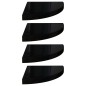 vidaXL Eck-Schweberegale 4 Stk. Hochglanz-Schwarz 35x35x3,8 cm MDF vidaXL Eck-Schweberegale 4 Stk. Hochglanz-Schwarz 35x35x3,8 cm MDF