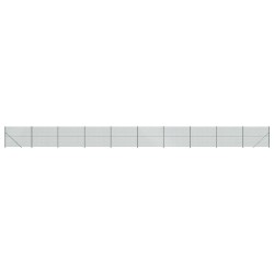 vidaXL Maschendrahtzaun mit Bodenflansch Grün 2x25 m