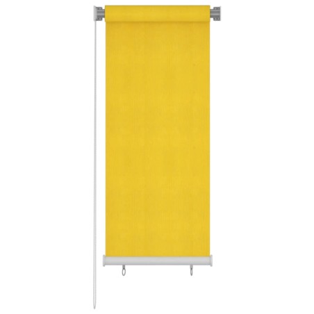 vidaXL Außenrollo 60x140 cm Gelb HDPE