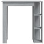 vidaXL Bartisch mit Regal Grau Sonoma 102x50x103,5 cm Holzwerkstoff vidaXL Bartisch mit Regal Grau Sonoma 102x50x103,5 cm Holzwerkstoff