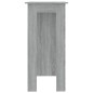 vidaXL Bartisch mit Regal Grau Sonoma 102x50x103,5 cm Holzwerkstoff vidaXL Bartisch mit Regal Grau Sonoma 102x50x103,5 cm Holzwerkstoff