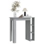 vidaXL Bartisch mit Regal Grau Sonoma 102x50x103,5 cm Holzwerkstoff vidaXL Bartisch mit Regal Grau Sonoma 102x50x103,5 cm Holzwerkstoff