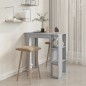 vidaXL Bartisch mit Regal Grau Sonoma 102x50x103,5 cm Holzwerkstoff vidaXL Bartisch mit Regal Grau Sonoma 102x50x103,5 cm Holzwerkstoff