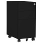 vidaXL Aktenschrank mit Rollen Schwarz 30x45x59 cm Stahl vidaXL Aktenschrank mit Rollen Schwarz 30x45x59 cm Stahl