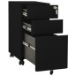 vidaXL Aktenschrank mit Rollen Schwarz 30x45x59 cm Stahl vidaXL Aktenschrank mit Rollen Schwarz 30x45x59 cm Stahl