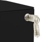 vidaXL Aktenschrank mit Rollen Schwarz 30x45x59 cm Stahl vidaXL Aktenschrank mit Rollen Schwarz 30x45x59 cm Stahl