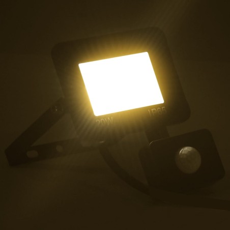 vidaXL LED-Fluter mit Sensor 20 W Warmweiß