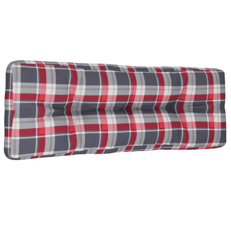 vidaXL Palettenkissen Rot Karomuster 120x40x12 cm Stoff vidaXL Palettenkissen Rot Karomuster 120x40x12 cm Stoff