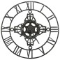 vidaXL Wanduhr Silbern 78 cm Metall vidaXL Wanduhr Silbern 78 cm Metall