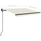 vidaXL Gelenkarmmarkise mit Pfosten 3x2,5 m Creme vidaXL Gelenkarmmarkise mit Pfosten 3x2,5 m Creme