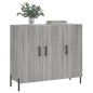 vidaXL Sideboard Grau Sonoma 90x34x80 cm Holzwerkstoff vidaXL Sideboard Grau Sonoma 90x34x80 cm Holzwerkstoff