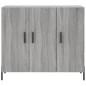 vidaXL Sideboard Grau Sonoma 90x34x80 cm Holzwerkstoff vidaXL Sideboard Grau Sonoma 90x34x80 cm Holzwerkstoff