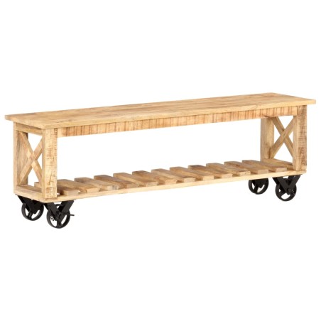 vidaXL TV-Schrank 130x30x42 cm Raues Mangoholz