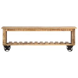 vidaXL TV-Schrank 130x30x42 cm Raues Mangoholz