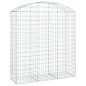 vidaXL Gabione mit Hochbogen 150x50x160/180 cm Verzinktes Eisen vidaXL Gabione mit Hochbogen 150x50x160/180 cm Verzinktes Eisen